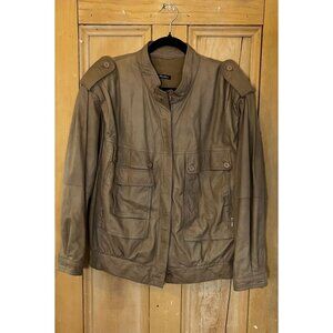 Echtes Womens Lambskin Leather Freiburg West Germany Bomber Jacket Medium SP GDD